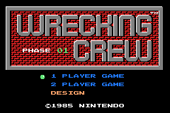 Famicom Mini 14 - Wrecking Crew Title Screen